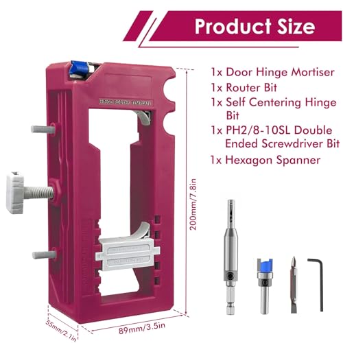 Garosa Door Hinge Installation Kit Adjustable Template