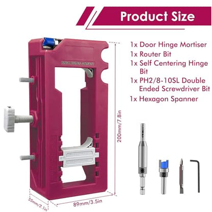 Garosa Door Hinge Installation Kit Adjustable Template
