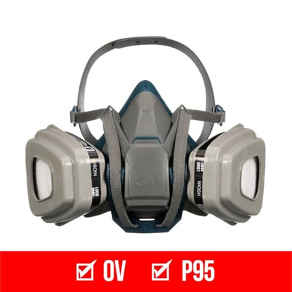 3M P95/OV Paint Project Quick Latch Reusable Respirator 6502, Medium, 1-Kit