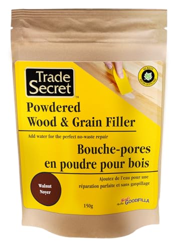 Powdered Wood Filler Putty, Walnut, Paintable Sandable, Tintable, 150 g - color: Walnut