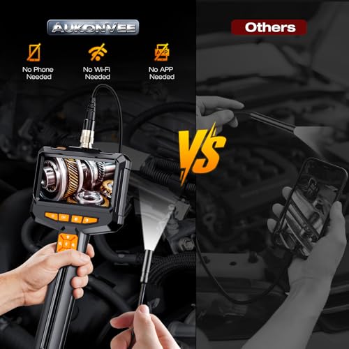 Endoscope Camera with Light, Handheld Borescope, 4.3" IPS Inspection Camera - size: 4.3" Handheld Borescope-ES05