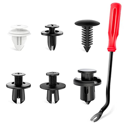 Nilight 120PCS Car Retainer Clips Fastener Remover 6mm 7.6mm 8mm 8.8mm - color: For GM Ford Honda Chrysler - 120 Clips 6mm 7.6mm 8mm 8.8mm 10mm