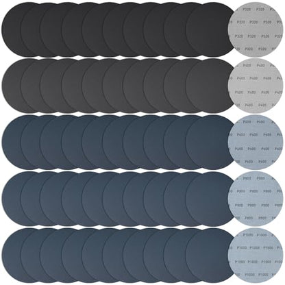 Sanding Discs,50Pcs 6 Inch 320-1000 Grit Hook and Loop Sandpaper - style: 320 400 600 800 1000 Grit