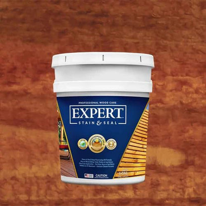 Expert Stain & Seal Transparent Stain & Sealer 5 Gallon Pail (Redwood) - color: Redwood