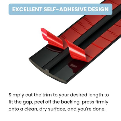 PVC T-Molding Floor Transition Strips 6.56 ft L x 1.97" W (Black) - color: Black, size: 6.56 ft x 1.97 in