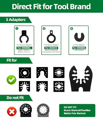 90°Angle Oscillating Saw Blades 6pcs- KURSTOL Bi-Metal Multi Tool Blades - size: 1-1/4" 90°BIM