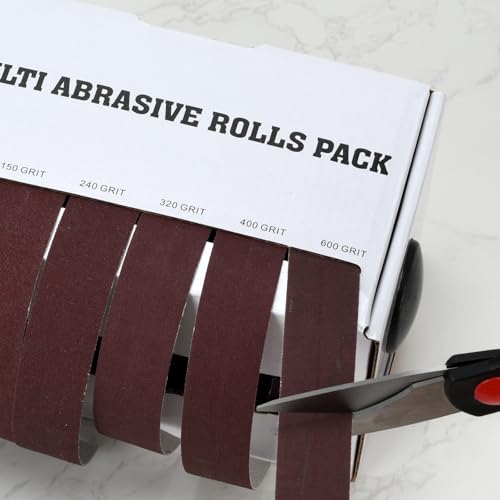 Emery Cloth Roll, 6Rolls 8 Meters Abrasive Sandpaper Roll - size: 6Rolls 26FT