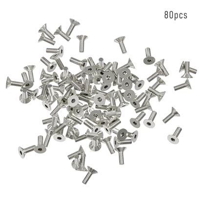 80 Pcs M4x12mm Flat Head Socket Cap Screws,Allen Hex Drive Type, 304 Stainless Steel countersunk Bolt, Full Threaded - size: M4x12mm /80 Pcs