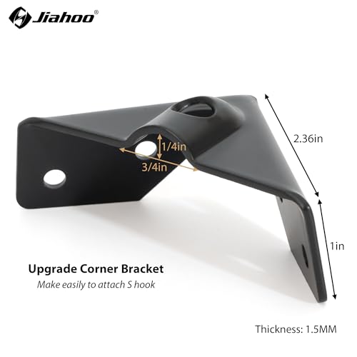 JIAHOO Anti Sag Gate Kit for Wooden Fence, Anti-Sag Gate Support Cable Kit - color: Black