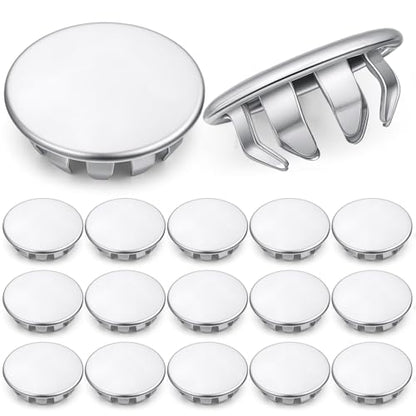 Hicarer 15 Pack Fit 1/2"(12.7mm) Hole Metal Hole Plugs - color: Silver, size: 1/2 Inch (12.7 Mm)