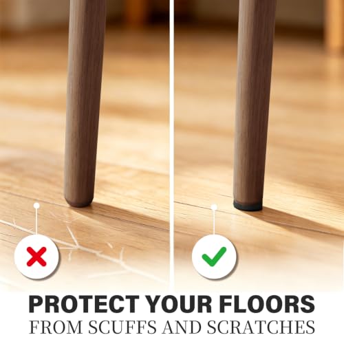 Felt Furniture Pads for Hardwood Floors -Yelanon Felt Pads for Chair Legs - size: 216 pcs Black & Brown