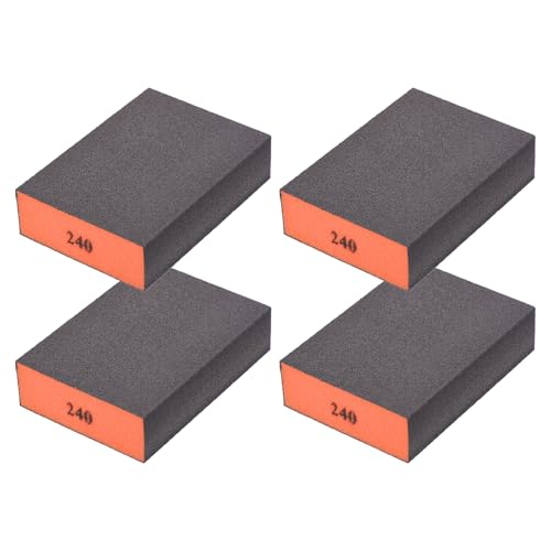 4Pcs 240Grit Sanding Sponges, Wet Dry Sanding Blocks - size: 240Grit