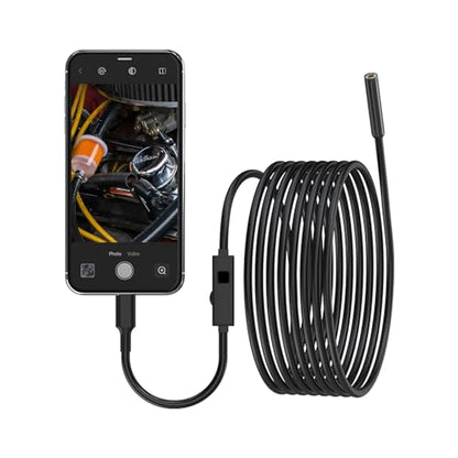 1920P HD Dual Lens Endoscope Camera Semi-Rigid Snake Cable IP67 Waterproof 8LED Lights Dimmable HD Industrial Pipeline Inspection Probe Compatible with Smartphones Endoscope Camera (3.5ft) - size: 3.5ft
