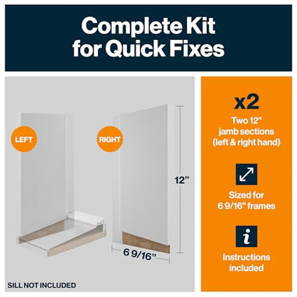 Rot Repair Kit for Exterior Door Frame, (6 9/16) - color: 6 9/16
