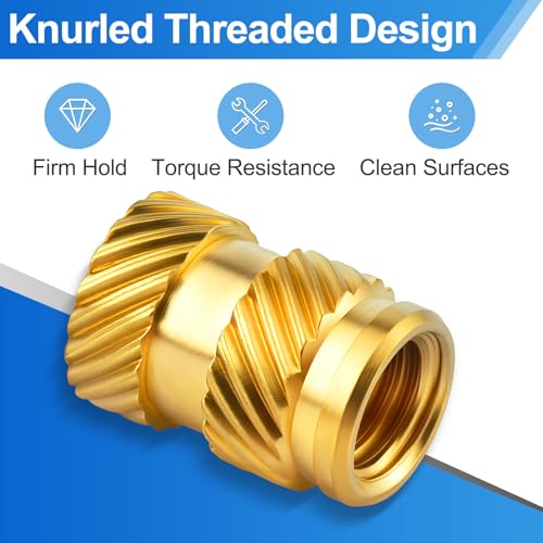 400 Pcs Threaded Inserts Brass Heat Set for 3D Printing M2-M6 Kit