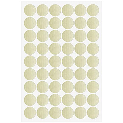 54 PCS in 1 Sheet Self-Adhesive Screw Hole Stickers Plastic Screw Covers Caps Plastic Screws Free Sticker Wood Textured Cover 21mm/0.82" Dia for Wooden Furniture, Yellow Texture - color: Yellow Texture