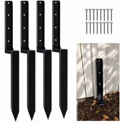 One-Piece Fence Post Repair Kit, Heavy Duty, 4-Pack
