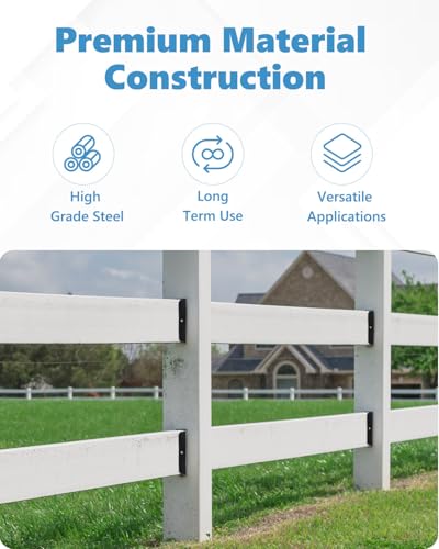80 Pack 2x4 Fence Brackets for Wood Rail,Thickness 1mm