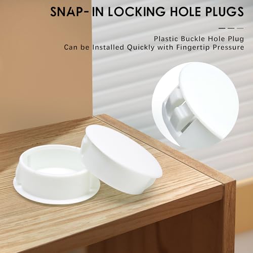 0.19 in/5 mm Plastic Hole Plugs, White Screw Hole Cover - style: 5mm(0.19")
