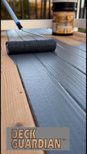 DECK GUARDIAN Elastomeric Deck Paint Coating – Battleship Gray - 1 Gallon - color: Battleship Gray, size: 128 Fl Oz (Pack of 1)