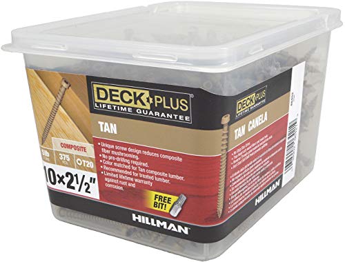 Deck Plus 48452 Tan Star-Drive Composite Deck Screws (#10 x 2-1/2")