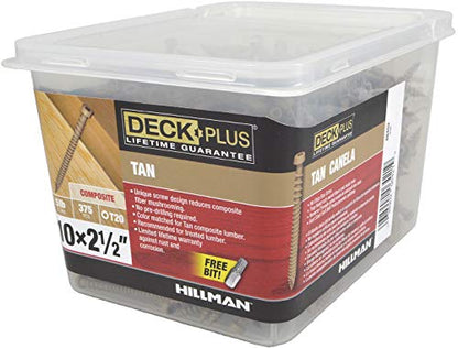 Deck Plus 48452 Tan Star-Drive Composite Deck Screws (#10 x 2-1/2")