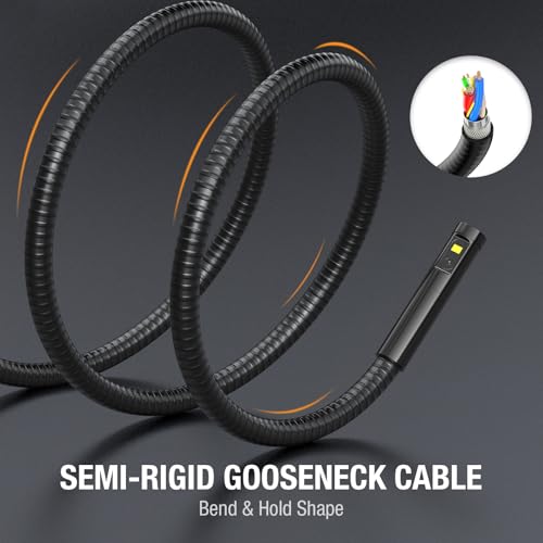 Teslong 5'' Dual Lens Borescope Camera for Wall & Engine Inspection - size: 16.5FT