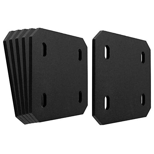 6 Pack Square Mending Plates,Slotted Hole for 1/4" Bolt