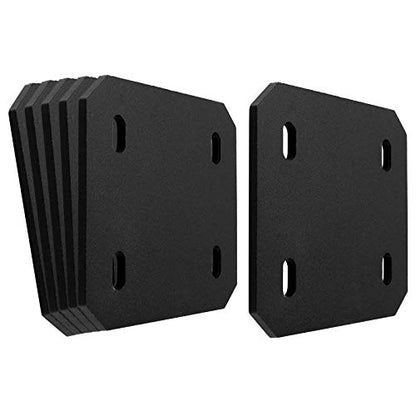 6 Pack Square Mending Plates,Slotted Hole for 1/4" Bolt