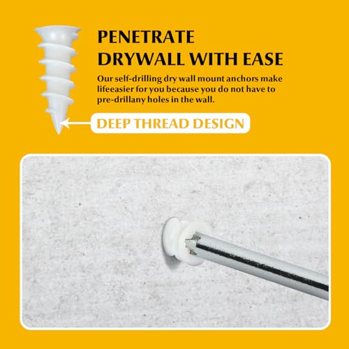 244Pcs Self Tapping Screws Drywall Anchors and Sheet Metal Screw Assortment,2 Size Kit for Installing Drywall, Wood,Metal Sheet Materials