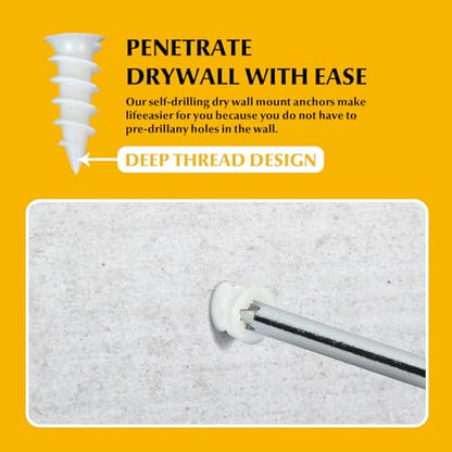 244Pcs Self Tapping Screws Drywall Anchors and Sheet Metal Screw Assortment,2 Size Kit for Installing Drywall, Wood,Metal Sheet Materials