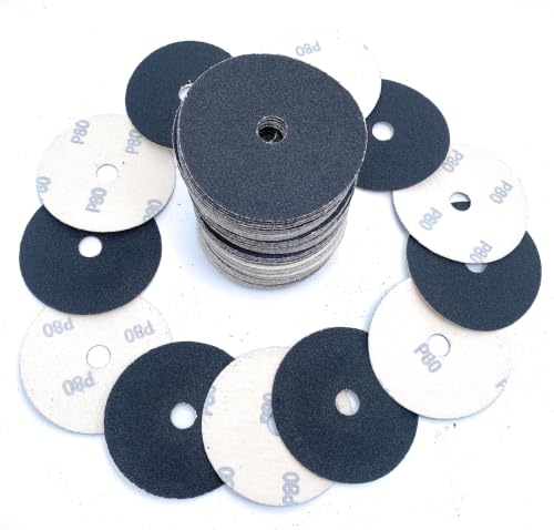 SIGNI 4 Inch Silicon Carbide Velour Sanding Discs 100 Pack for Sander,80#
