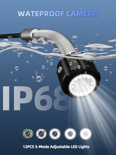 Sanyipace Sewer Camera,7" IPS Pop-up Screen,Distance Counter,20X Zoom,66FT - size: 66FT/20M