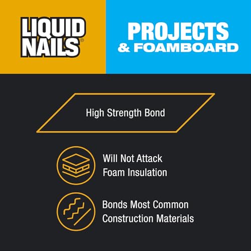 Liquid Nails 10 oz Latex Projects & Foamboard Adhesive - size: 10 Ounce, style: Foamboard