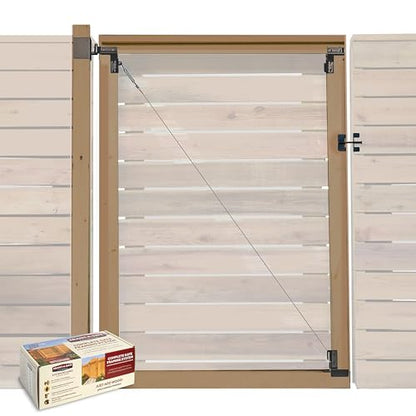 Adjust-A-Gate Unlimited Frameless Gate Kit with Anti Sag Design, Openings Up to 72" x 84"