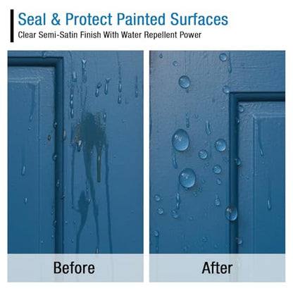 Rain Guard Paint Sealer Spray 16 oz | Ready to Use | Protects Painted Concrete, Wood, Stone | Silane/Siloxane Acrylic Waterproofer | UV Resistant | Fast Drying | Semi-Satin Finish - size: 16 oz