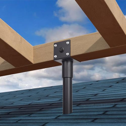 4Pcs 3.6" Saddle Roof Riser Heavy Duty Pergola Bracket, 16-1/2" High - color: Set 4, size: Large