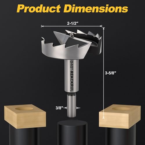 2-1/2 Inch Forstner Bit, 2-1/2" Forstner Drill Bit for Woodworking - size: 2-1/2 | Precision Imperial Sizing