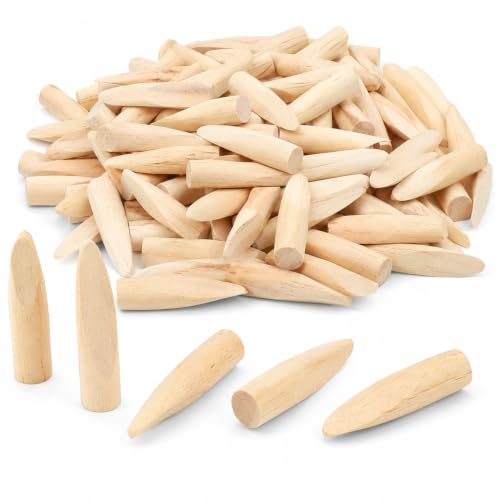 100PCS Solid Wood Pocket Hole Plugs, 3/8 Inch Pocket Screw Jig Plugs Pine Wood Plugs Woodworking Tool for Pocket Hole Jig Accessories, Various Woodworking Projects