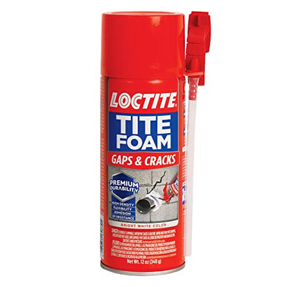 Loctite Tite Foam Gaps & Cracks Spray Foam Sealant, 12 fl oz Can, 1 Pack - Polyurethane Expanding Insulation - size: 1 Pack