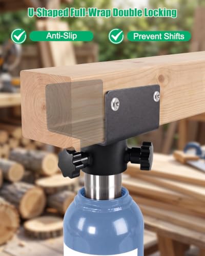 2 Pack U-Shaped Bottle Jack Post Adapter for 4x2 4x4 4x6 Wooden Beam