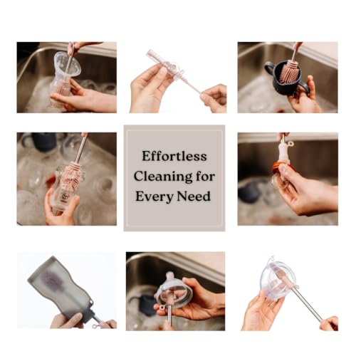 Haakaa Food-Grade Silicone Double-Ended Cleaning Brush (Brush-Mist Blue) - color: Brush-mist Blue