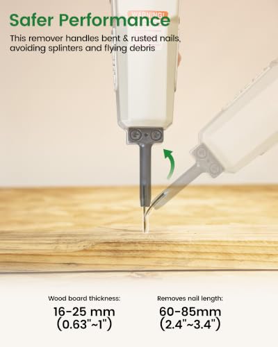 meite NP45 Pneumatic Nail Remover with Spare Piston Driver, 9-16GA Denailer