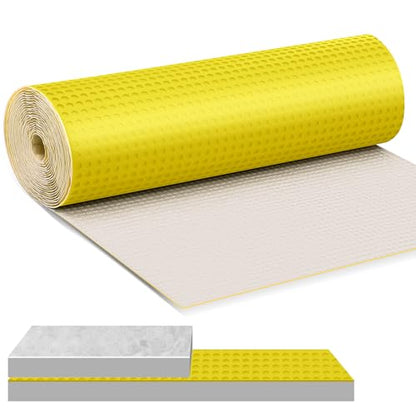 Drydiet 54 Sqft Uncoupling Membrane for Tile 1/8''(3mm), Yellow - color: Yellow, size: 54 Sqft