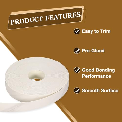 uxcell 1-1/8 Inchx25ft Wood Veneer Edge Banding Pre-Glued Flexible - size: 1-1/8 Inch x 25ft