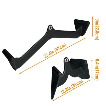Ergonomic LAT Pull Down Bars, Back and Triceps Strength Training Equipment, LAT Pulldown Attachments, Cable Attachments for Home Gym - color: BT0013