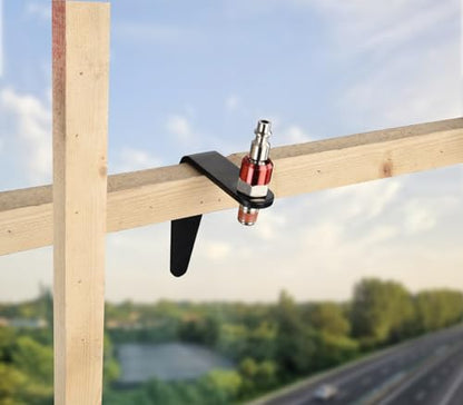RayMaigc Steel Pneumatic Tool Rafter Hook Hanger, Lightweight, Durable,Reusable Metal Organaizer Adjustable Easy Install Hooks with 1/4" Air Tool Swivel Fitting, for Air Nailer - style: 2-Piece