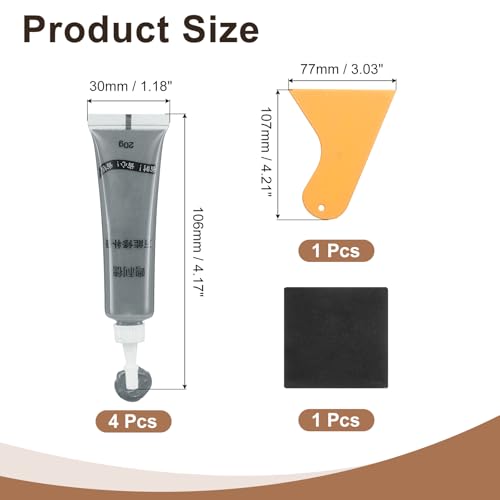 uxcell Wood Repair Kit,4Pcs Touch Up Filler Wood,Silver - color: Silver