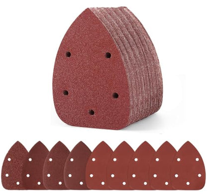 50PCS 5 Holes Mouse Sander Sandpaper - style: 5 hole 50PCS 40-800 Grit