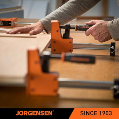 JORGENSEN 48-inch Bar Clamps, 90°Cabinet Master Parallel Jaw Bar Clamp Set, 2-pack - size: 48 Inch